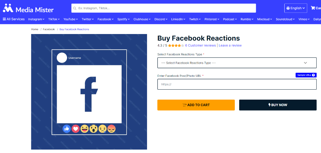 Media Mister Buy Facebook Reactions