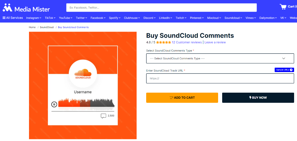 Media Mister Buy SoundCloud Comments