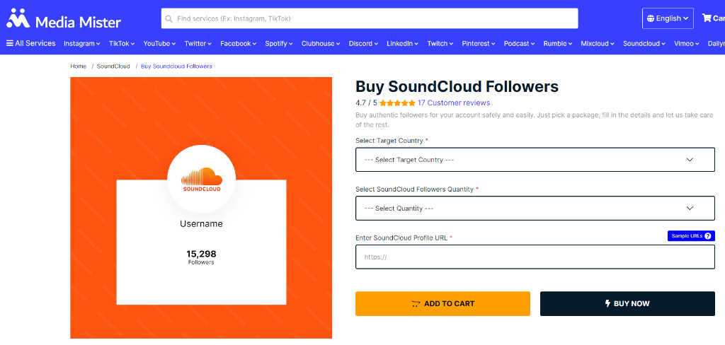 Media Mister Buy SoundCloud Followers