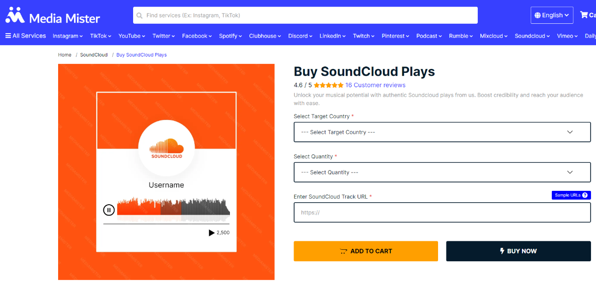 Media Mister Buy SoundCloud Plays