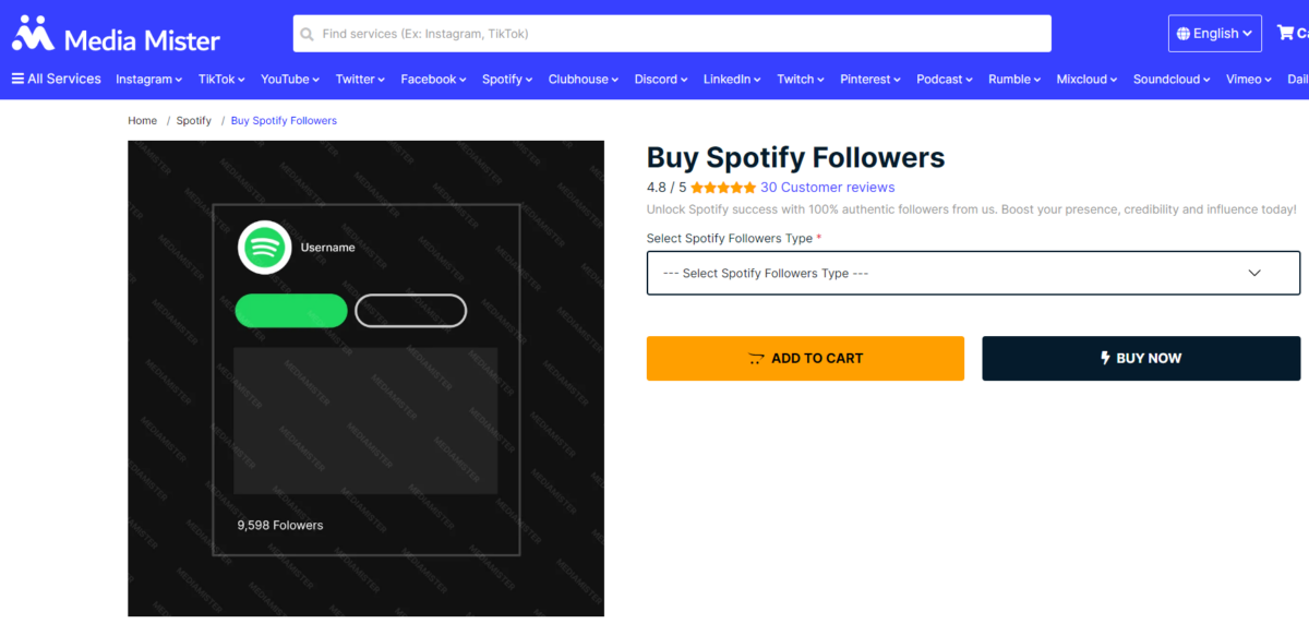 Media Mister Buy Spotify Followers 1