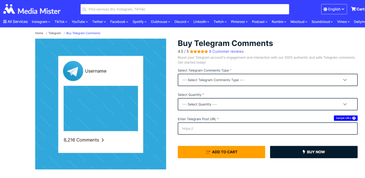 Media Mister Buy Telegram Comments
