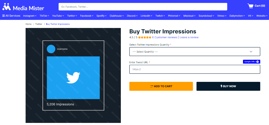 Media Mister Buy Twitter Impressions