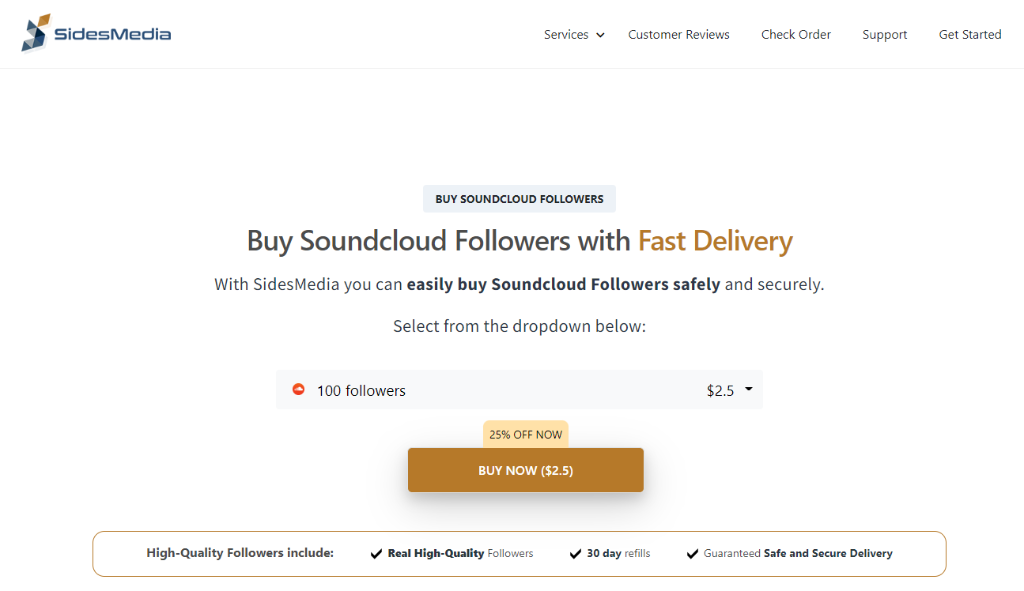SidesMedia Buy Soundcloud Followers