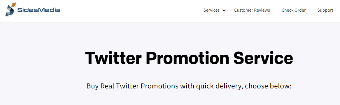 SidesMedia Twitter Promotion Service 1