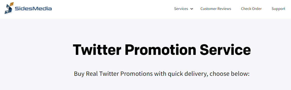 SidesMedia Twitter Promotion Service