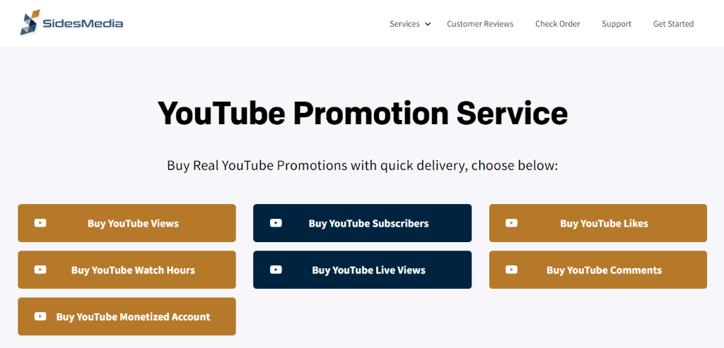SidesMedia YouTube Promotion Service
