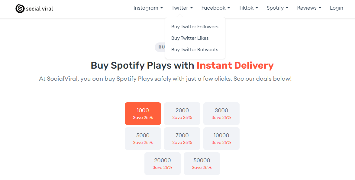 SocialViral Buy Spotify Plays