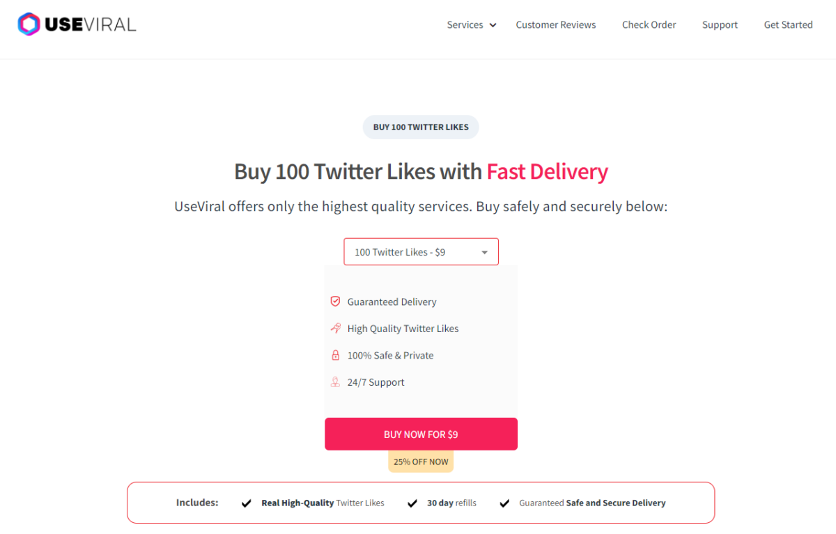 UseViral Buy 100 Twitter Likes