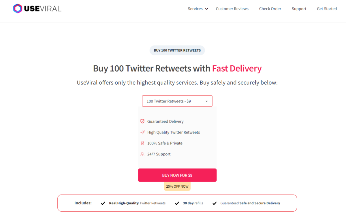 UseViral Buy 100 Twitter Retweets