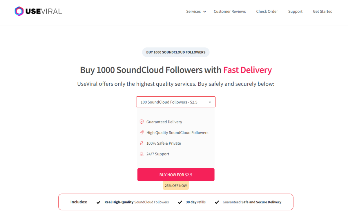UseViral Buy 1000 SoundCloud Followers