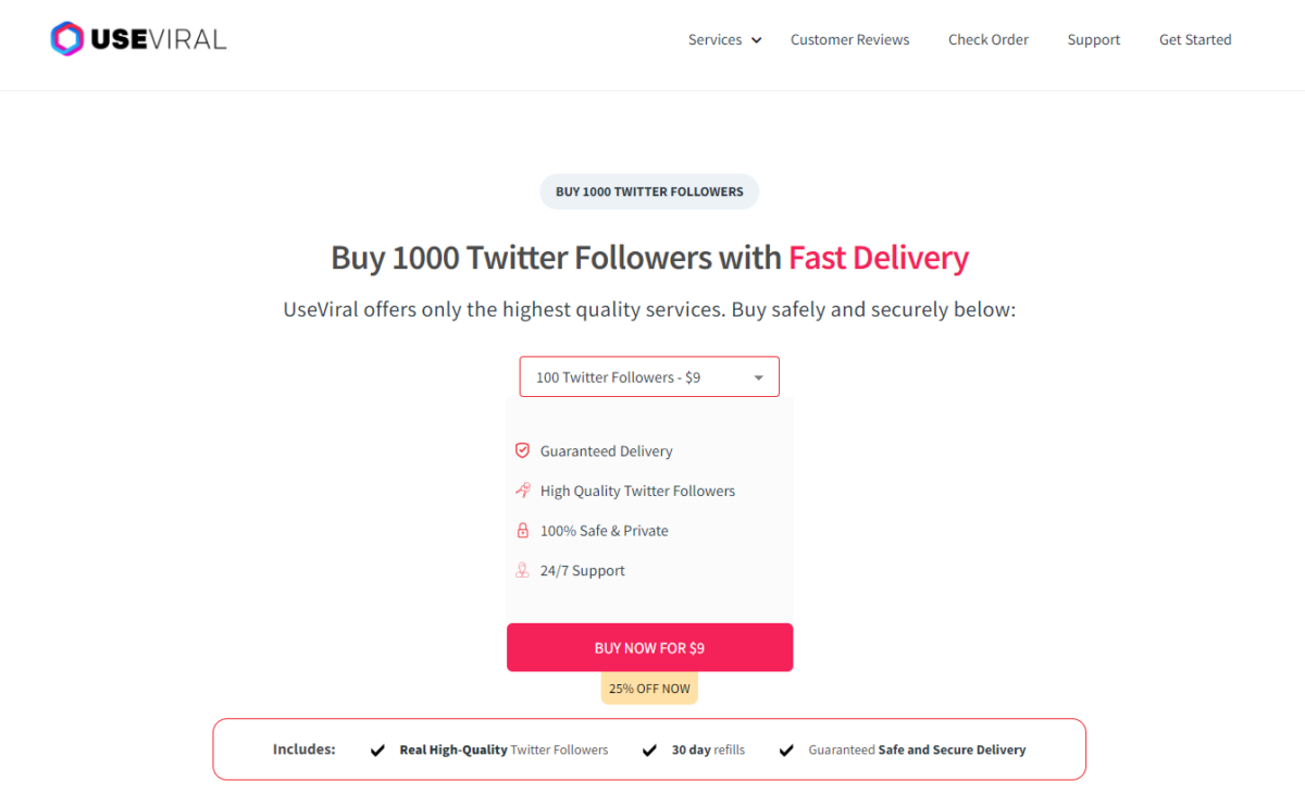 UseViral Buy 1000 Twitter Followers