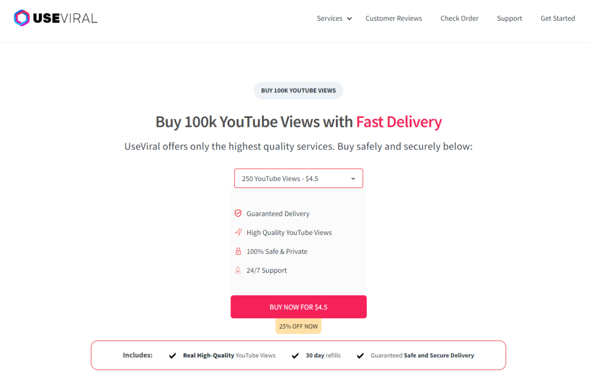 UseViral Buy 100k YouTube Views