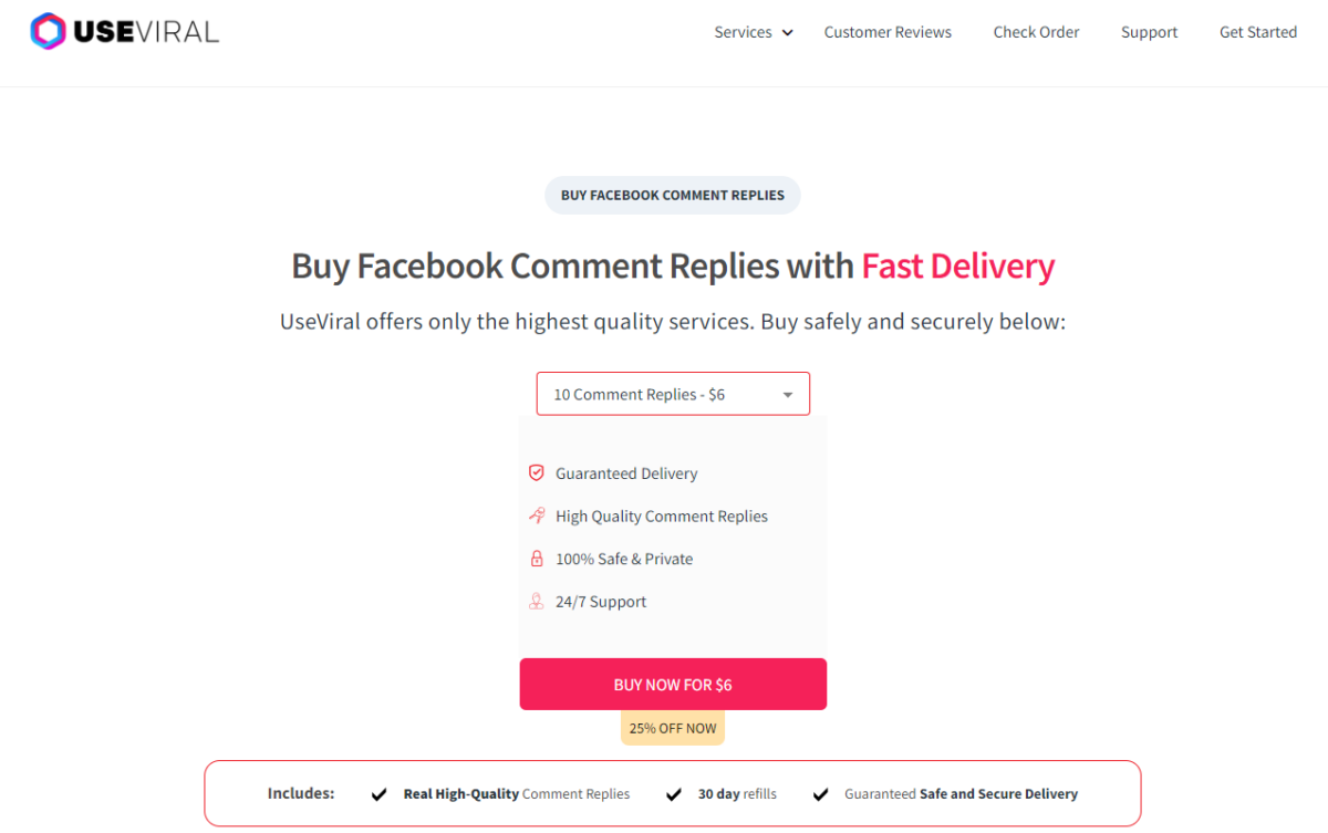 UseViral Buy Facebook Comment Replies