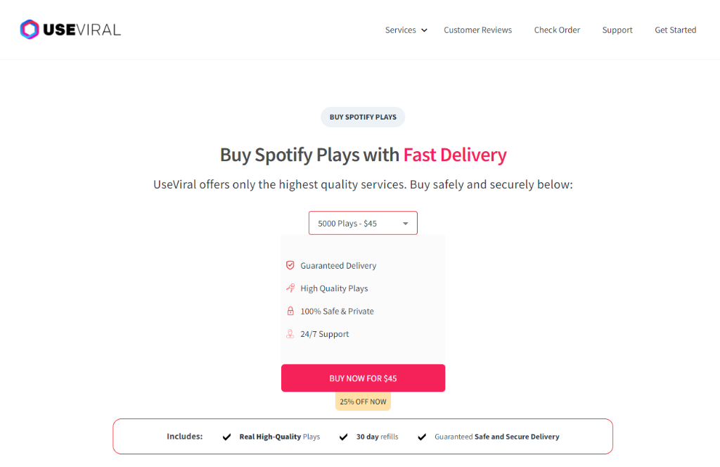 UseViral Buy Spotify Plays 1