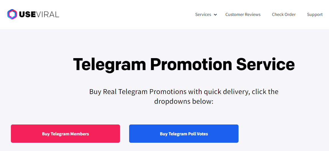 UseViral Telegram Promotion Service
