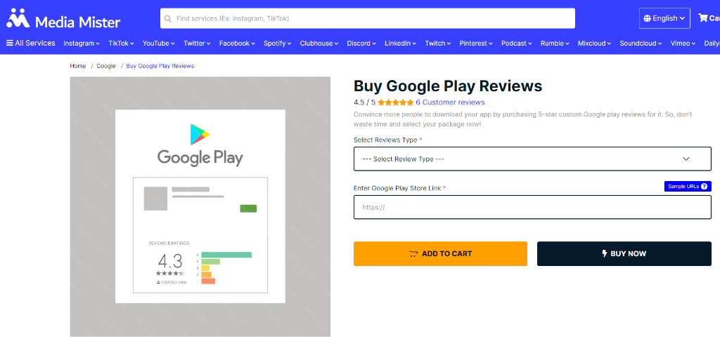 Media Mister Buy Google Play Reviews
