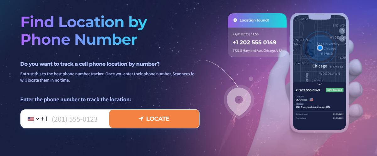 Scannero Find Location by Phone Number