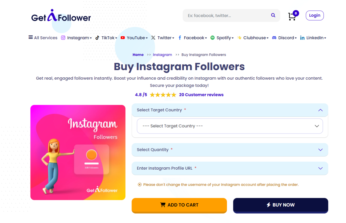 GetAFollower Buy Instagram Followers