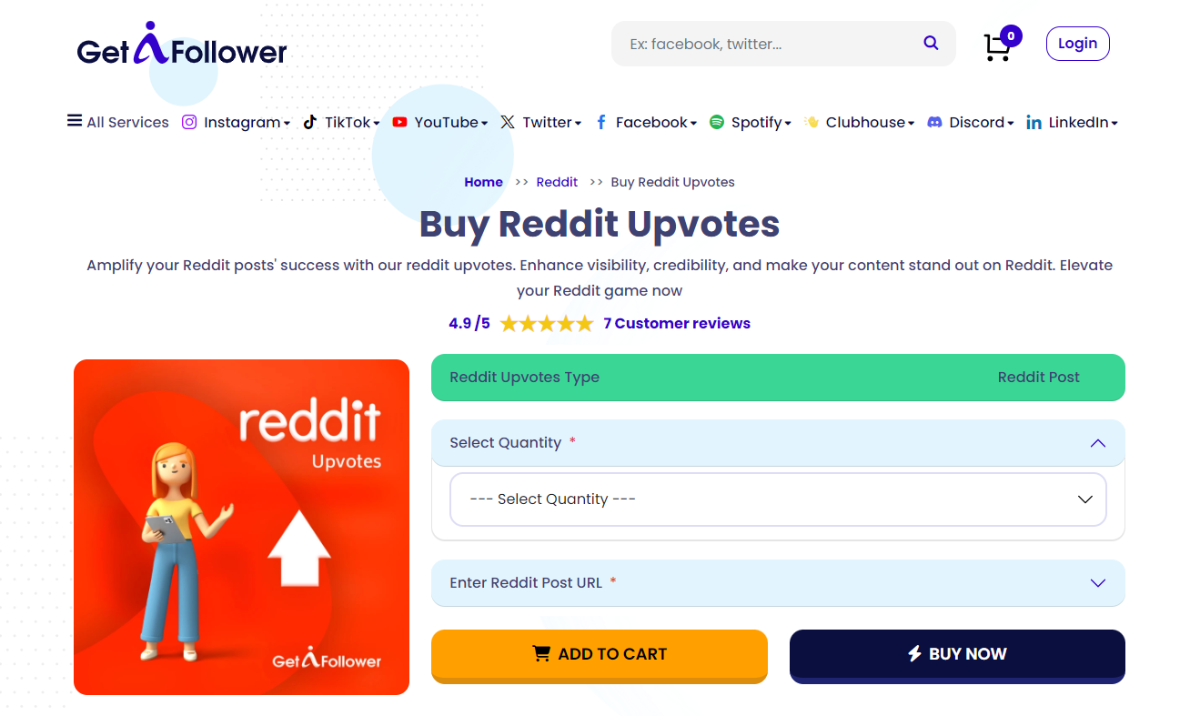 GetAFollower Buy Reddit Upvotes
