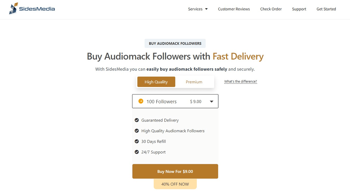 SidesMedia Buy Audiomack Followers