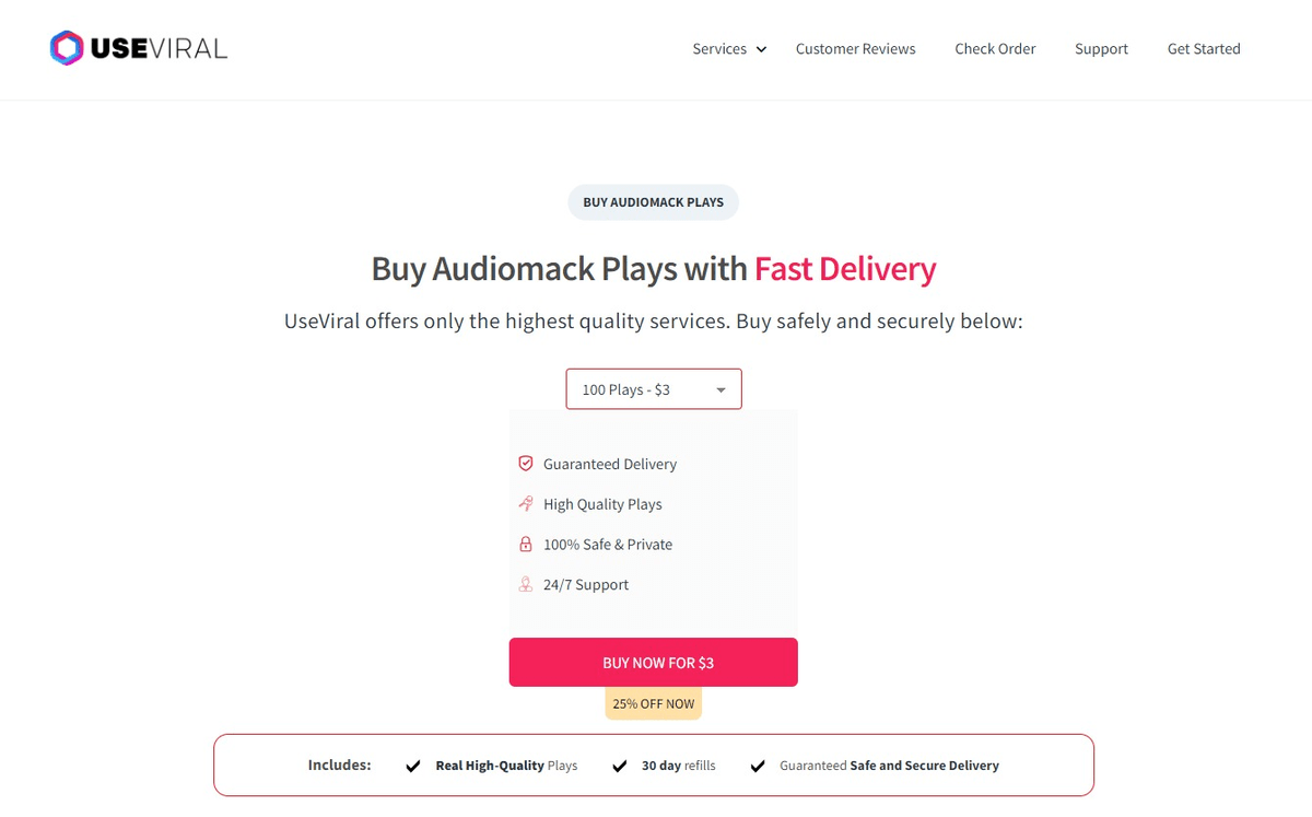 UseViral Buy Audiomack Plays